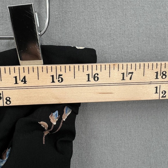 FOR LOVE AND LEMONS Dress Womens Medium Black Strapless Tie Front Floral Print - Picture 12 of 16